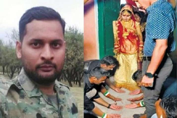 Fellow soldiers joined martyr commando nirala sister... Fellow soldiers joined martyr commando nirala sister...- India TV