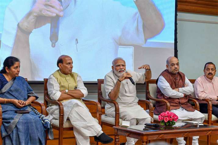 PM Narendra Modi with Nirmala Sitharaman, Rajnath Singh, Amit Shah and Jitendra Singh | PTI PM Narendra Modi with Nirmala Sitharaman, Rajnath Singh, Amit Shah and Jitendra Singh | PTI- India TV