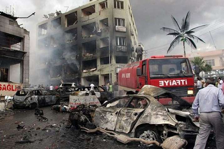 Syrian town of Azaz hit by deadly car bombing | AP Syrian town of Azaz hit by deadly car bombing | AP- India TV