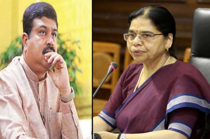 dharmendra pradhan and snehlata shrivastava dharmendra pradhan and snehlata shrivastava- India TV