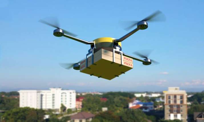 Zomato drone tests food packet delivery at 80kmph Zomato drone tests food packet delivery at 80kmph- India TV Paisa