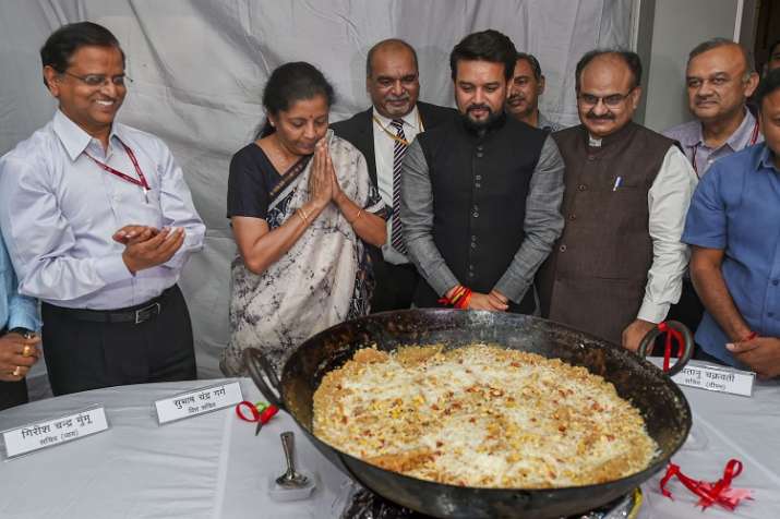 Printing of Budget 2019-20 documents begins with 'Halwa' ceremony Printing of Budget 2019-20 documents begins with 'Halwa' ceremony- India TV Paisa