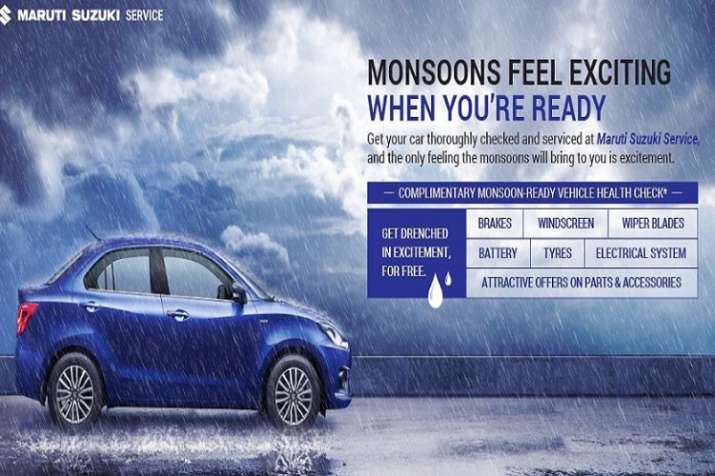 maruti suzuki free car service monsoon camp start 20 june to 20 july 2019 maruti suzuki free car service monsoon camp start 20 june to 20 july 2019- India TV Paisa