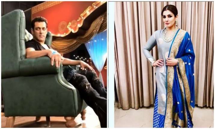 Salman khan and Raveena tondon Salman khan and Raveena tondon- India TV