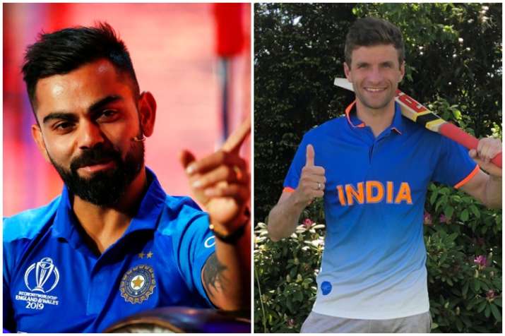दिग्गज जर्मन फुटबाल स्टार थॉमस मुलर ने वर्ल्ड कप में किया भारतीय टीम क्रिकेट टीम का समर्थन, विराट के दिग्गज जर्मन फुटबाल स्टार थॉमस मुलर ने वर्ल्ड कप में किया भारतीय टीम क्रिकेट टीम का समर्थन, विराट के- India TV