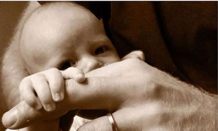 Meghan Markle and Prince Harry's baby Archie's first official photo Meghan Markle and Prince Harry's baby Archie's first official photo- India TV