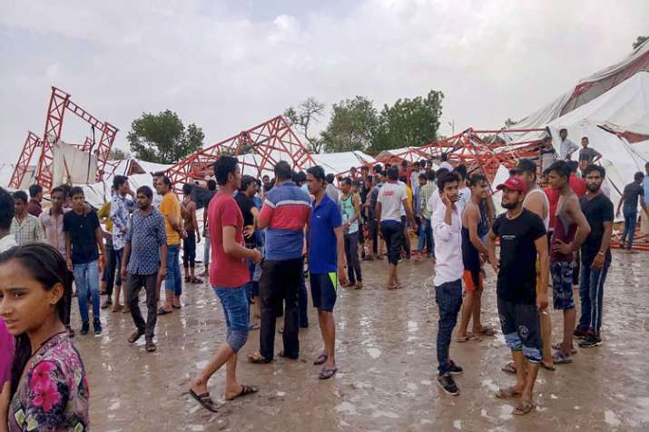 Rajasthan: Many dead after a 'pandaal' collapsed in Barmer Rajasthan: Many dead after a 'pandaal' collapsed in Barmer- India TV