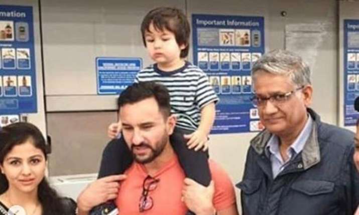 Saif Ali Khan, Kareena Kapoor Khan and Taimur in London with fans Saif Ali Khan, Kareena Kapoor Khan and Taimur in London with fans- India TV