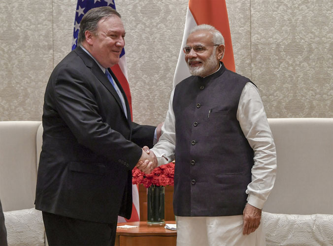 Mike Pompeo and PM Modi Mike Pompeo and PM Modi- India TV
