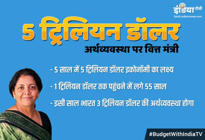 Aam Budget 2019-20 India 5 Trillion Economy statement Nirmala Sitharaman Aam Budget 2019-20 India 5 Trillion Economy statement Nirmala Sitharaman- India TV Paisa