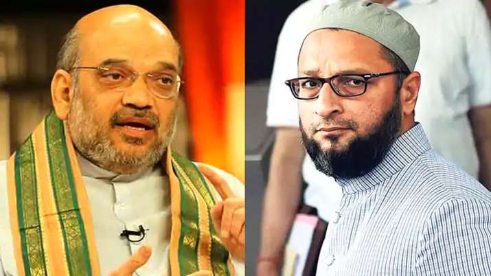 Amit Shah targets Asaduddin Owaisi in Lok Sabha Amit Shah targets Asaduddin Owaisi in Lok Sabha- India TV