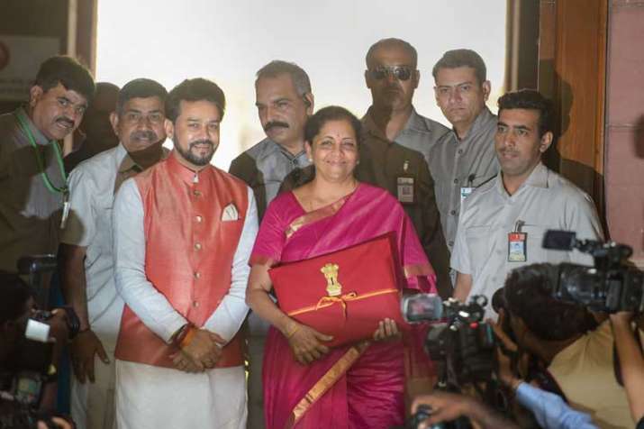 Finance Minister Nirmala Sitharaman with MoS Anurag... Finance Minister Nirmala Sitharaman with MoS Anurag...- India TV Paisa