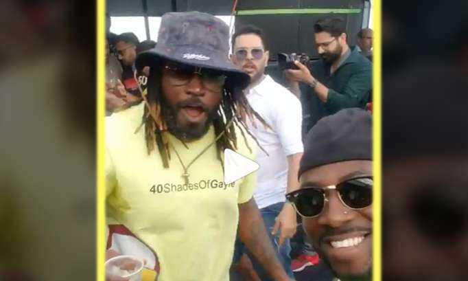 Chris Gayle, Andre Rusell, and Yuvraj Singh Chris Gayle, Andre Rusell, and Yuvraj Singh- India TV