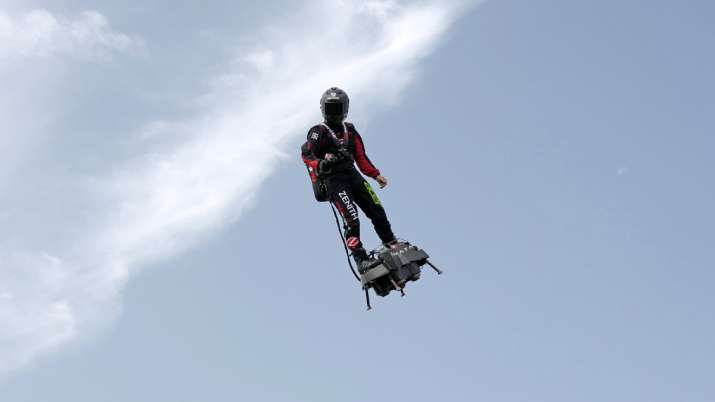 Franky Zapata, the flyboard inventor fails in his attempt to cross English Channel | AP Photo Franky Zapata, the flyboard inventor fails in his attempt to cross English Channel | AP Photo- India TV