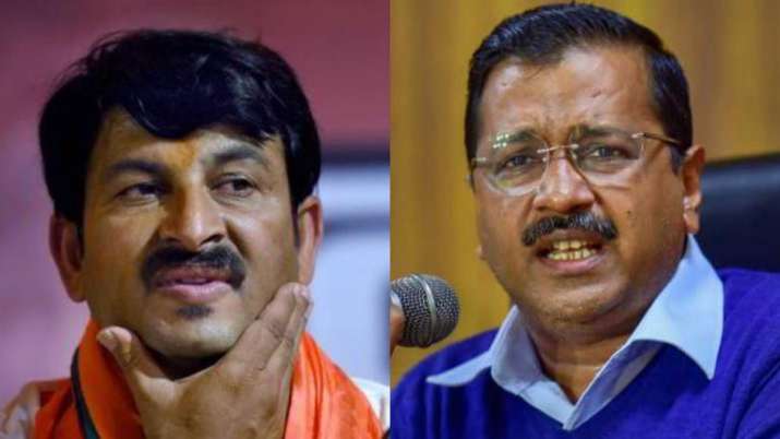 Manoj Tiwari & Arvind Kejriwal Manoj Tiwari & Arvind Kejriwal- India TV