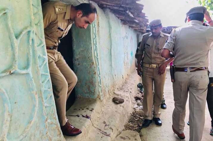S P Salman Taj Patil visits the house of a victim killed... S P Salman Taj Patil visits the house of a victim killed...- India TV
