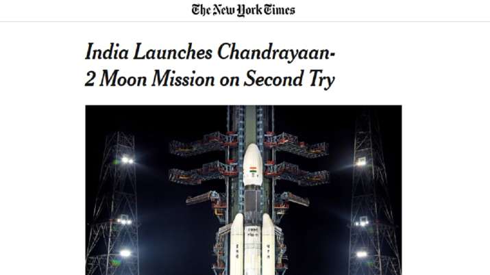 International Media coverage on Chandrayaan-2 Moon Mission International Media coverage on Chandrayaan-2 Moon Mission- India TV