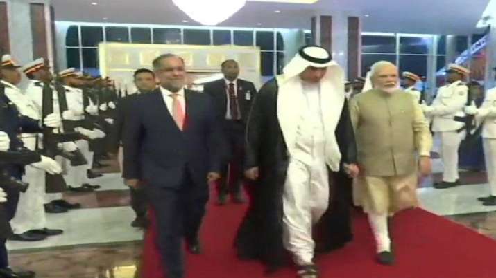 Prime Minister Narendra Modi arrives at Abu... Prime Minister Narendra Modi arrives at Abu...- India TV