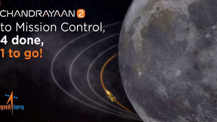 Fourth Lunar bound orbit maneuver for Chandrayaan-2 spacecraft was performed successfully on Friday Fourth Lunar bound orbit maneuver for Chandrayaan-2 spacecraft was performed successfully on Friday - India TV