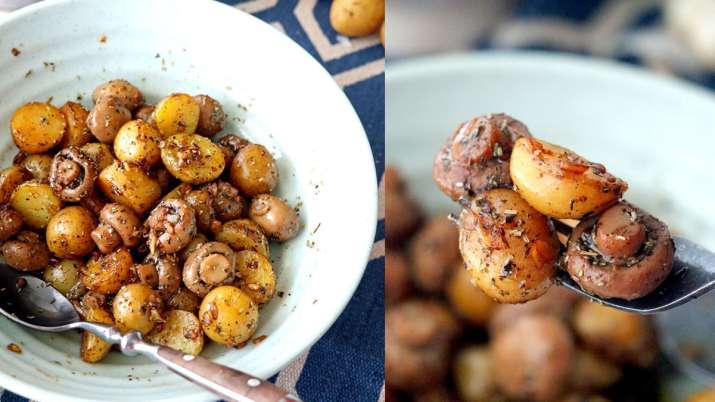 Pan Roasted Garlic Mushroom and Baby Potatoes Pan Roasted Garlic Mushroom and Baby Potatoes- India TV