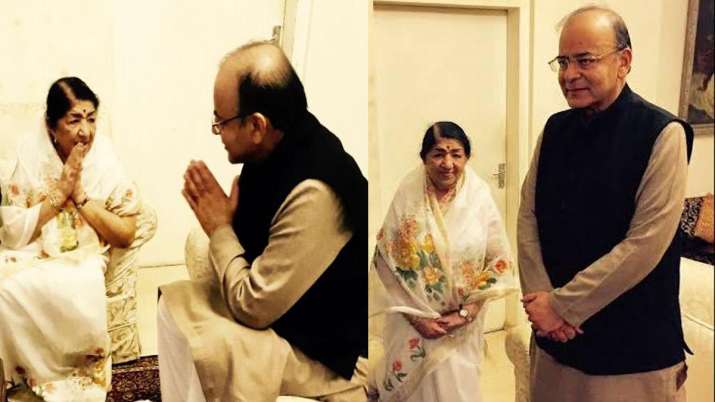 Lata Mangeshkar and Arun Jaitley Lata Mangeshkar and Arun Jaitley- India TV
