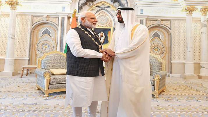 UAE honours PM Modi with highest civilian award UAE honours PM Modi with highest civilian award- India TV