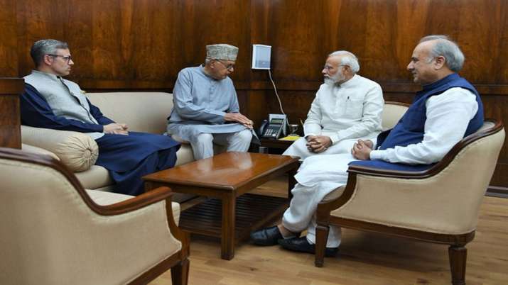 PM Modi, Farooq Abdullah, Omar Abdullah PM Modi, Farooq Abdullah, Omar Abdullah- India TV