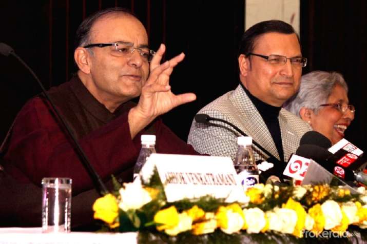 Rajat Sharma and Arun Jaitley Rajat Sharma and Arun Jaitley- India TV