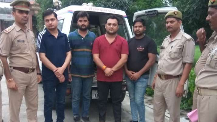 Four 'journalists' arrested for 'motivated' content in Noida of Uttar Pradesh Four 'journalists' arrested for 'motivated' content in Noida of Uttar Pradesh- India TV