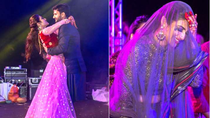 Nusrat Jaha and hubby Nikhil Jain Sangeet Ceremony Photos Nusrat Jaha and hubby Nikhil Jain Sangeet Ceremony Photos- India TV