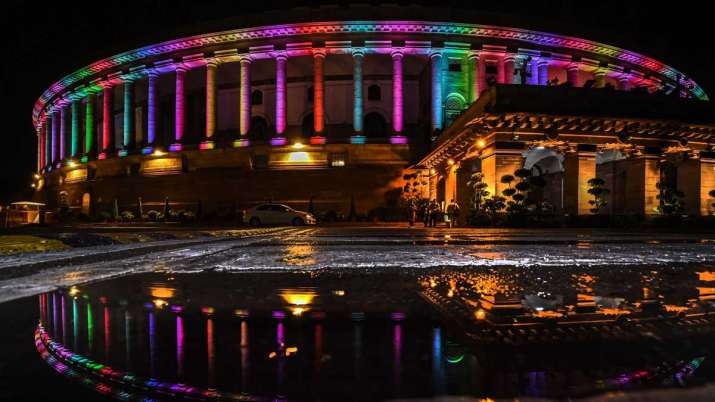 A view of illuminated Parliament A view of illuminated Parliament- India TV