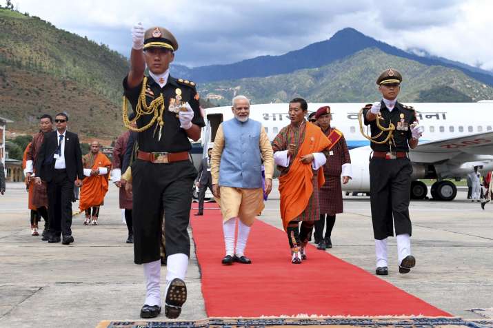 PM Narendra Modi in Bhutan PM Narendra Modi in Bhutan- India TV