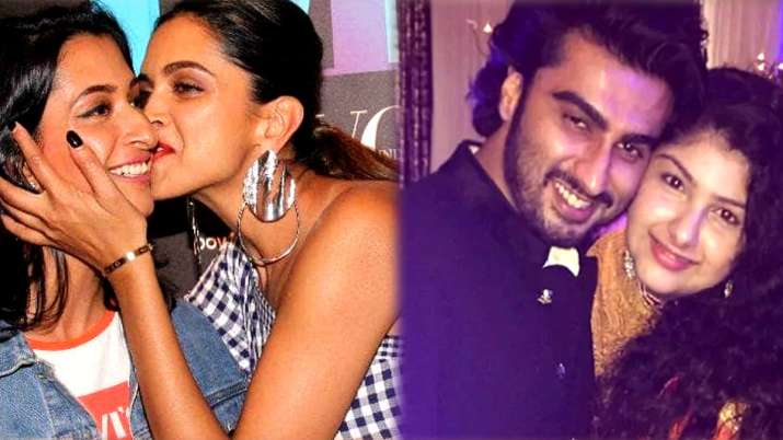 Deepika Padukone with Anisha and Arjun Kapoor with Anshula Deepika Padukone with Anisha and Arjun Kapoor with Anshula- India TV