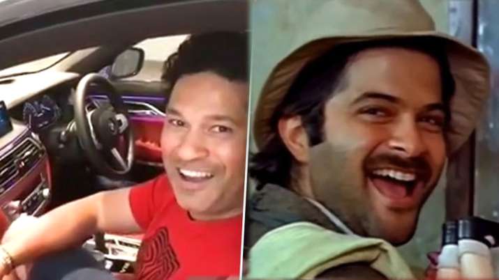 Sachin Tendulkar and Anil Kapoor Sachin Tendulkar and Anil Kapoor- India TV