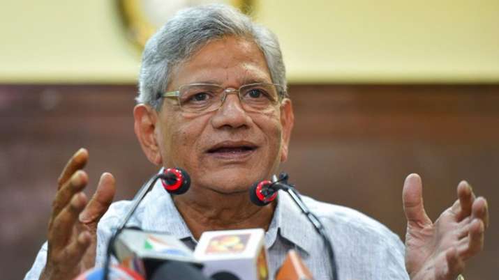 Sitaram Yechury and D Raja Detained at Srinagar Airport | PTI File Sitaram Yechury and D Raja Detained at Srinagar Airport | PTI File- India TV