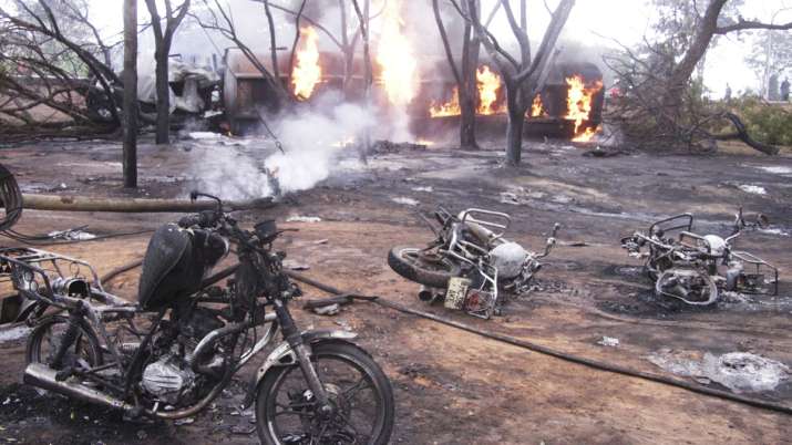 Several people killed in a fuel tanker explosion in Tanzania | AP Several people killed in a fuel tanker explosion in Tanzania | AP- India TV