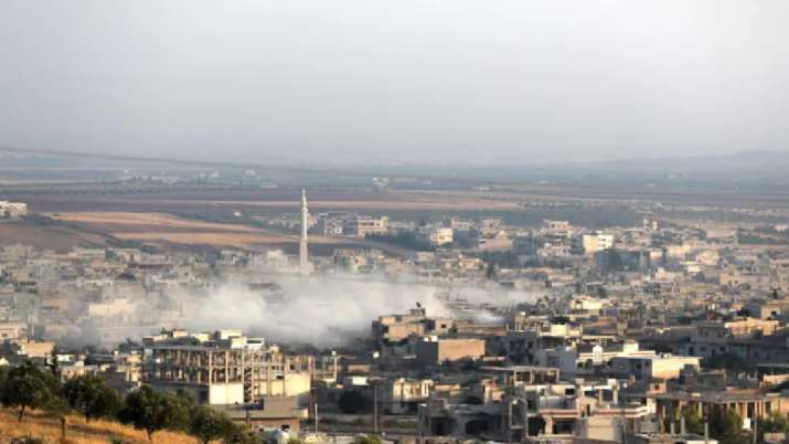Including children 13 killed in airstrikes in rebel stronghold in Syria. Including children 13 killed in airstrikes in rebel stronghold in Syria.- India TV
