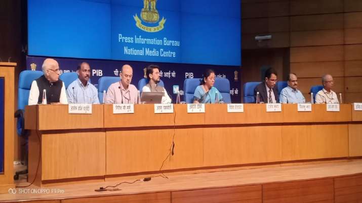 Press Conference by Union Finance Minister Nirmala Sitharaman at National Media Centre, New Delhi Press Conference by Union Finance Minister Nirmala Sitharaman at National Media Centre, New Delhi- India TV Paisa