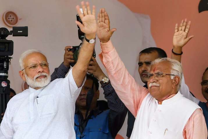 Manohar Lal Khattar claims victory on 75 seats Manohar Lal Khattar claims victory on 75 seats- India TV