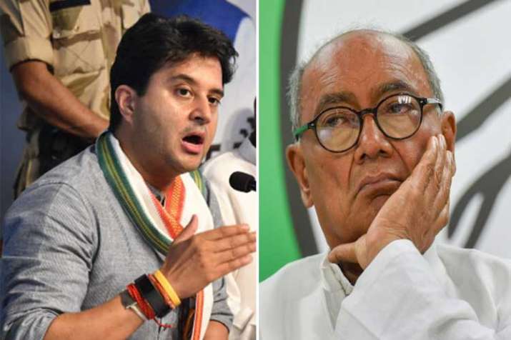 jyotiraditya scindia and digvijay singh jyotiraditya scindia and digvijay singh- India TV