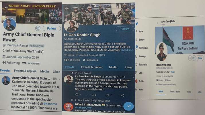 Pakistani propaganda machinery creates fake social media accounts of Indian Army Generals Pakistani propaganda machinery creates fake social media accounts of Indian Army Generals - India TV