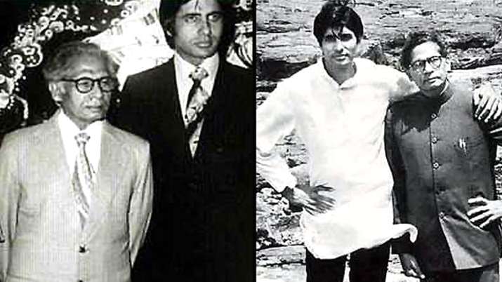 Amitabh Bachchan with father Harivansh Rai Bachchan Amitabh Bachchan with father Harivansh Rai Bachchan- India TV