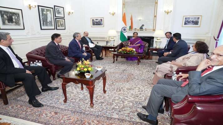 Union Minister for Finance & Corporate Affairs Smt. Nirmala Sitharaman meets CII delegates at Indian Union Minister for Finance & Corporate Affairs Smt. Nirmala Sitharaman meets CII delegates at Indian- India TV Paisa