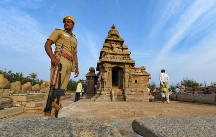 Tight security cover at Mallapuram ahead of Modi Jinping Meet Tight security cover at Mallapuram ahead of Modi Jinping Meet- India TV