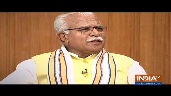 Manohar Lal Khattar in Aap Ki Adalat Manohar Lal Khattar in Aap Ki Adalat- India TV