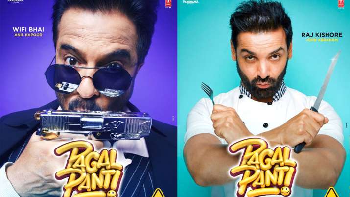 John Abraham and Anil Kapoor in Pagalpanti first look posters John Abraham and Anil Kapoor in Pagalpanti first look posters- India TV