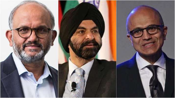 Three Indian-origin CEOs (From left to right) Adobe CEO Shantanu Narayen, MasterCard CEO Ajay Banga Three Indian-origin CEOs (From left to right) Adobe CEO Shantanu Narayen, MasterCard CEO Ajay Banga - India TV Paisa