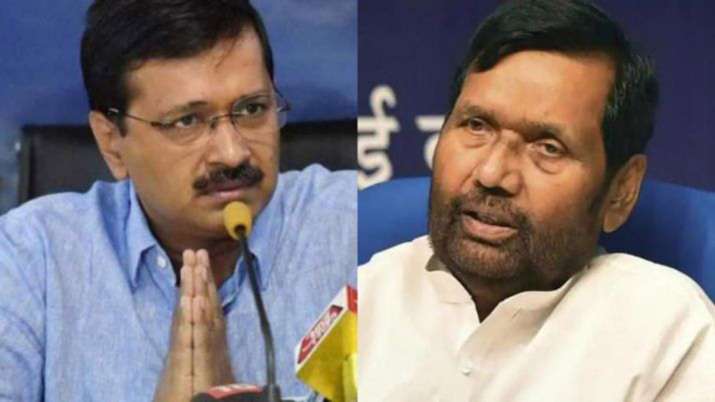 Arvind Kejriwal and Ramvilas Paswan Arvind Kejriwal and Ramvilas Paswan- India TV