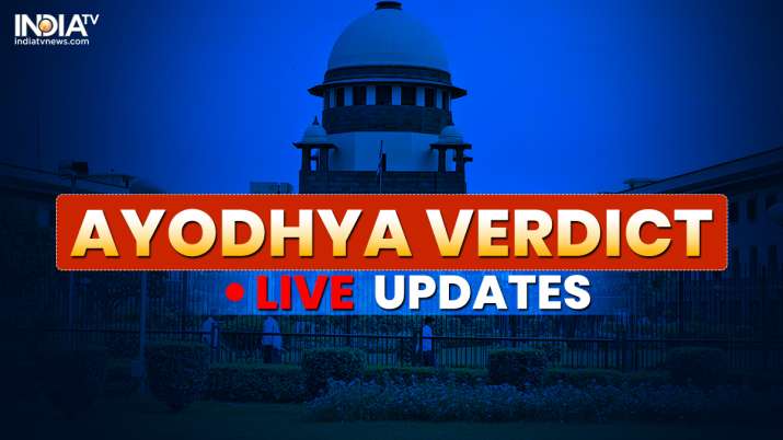 Ayodhya verdict latest news Ayodhya verdict latest news- India TV