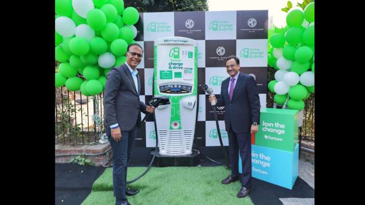 MG Motor, Fortum, DC fast charging stations, Gurugram MG Motor, Fortum, DC fast charging stations, Gurugram- India TV Paisa